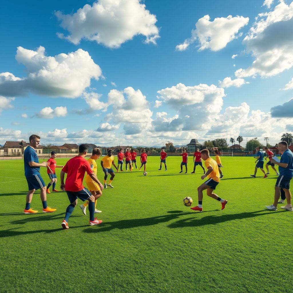 Professional Football Training Session